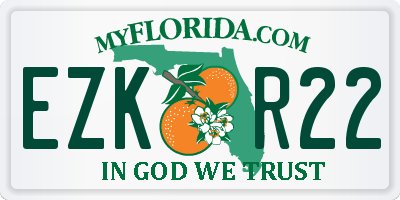 FL license plate EZKR22