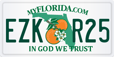 FL license plate EZKR25