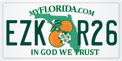 FL license plate EZKR26