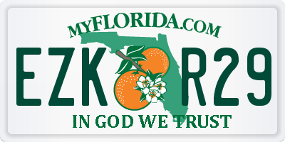 FL license plate EZKR29