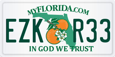 FL license plate EZKR33