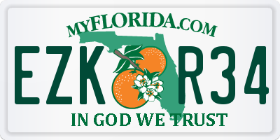 FL license plate EZKR34