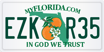 FL license plate EZKR35