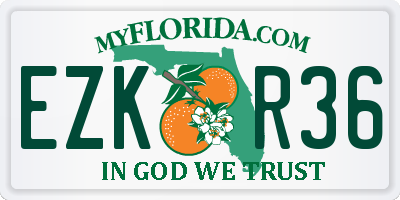 FL license plate EZKR36