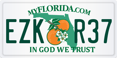 FL license plate EZKR37