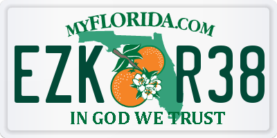 FL license plate EZKR38