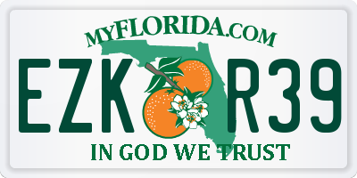 FL license plate EZKR39