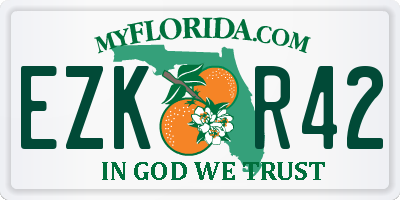 FL license plate EZKR42