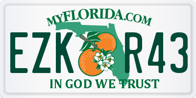 FL license plate EZKR43