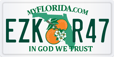 FL license plate EZKR47