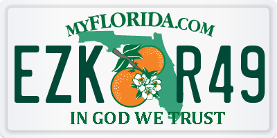 FL license plate EZKR49