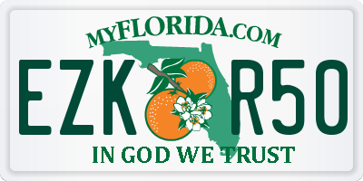 FL license plate EZKR50