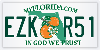 FL license plate EZKR51