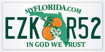 FL license plate EZKR52