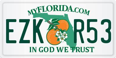 FL license plate EZKR53