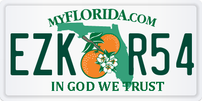 FL license plate EZKR54