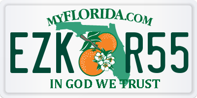 FL license plate EZKR55