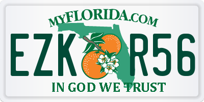 FL license plate EZKR56