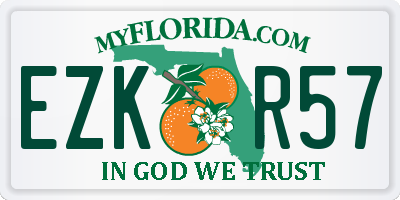 FL license plate EZKR57