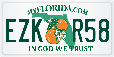 FL license plate EZKR58