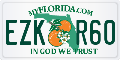 FL license plate EZKR60