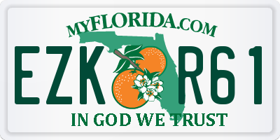 FL license plate EZKR61