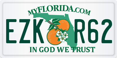 FL license plate EZKR62