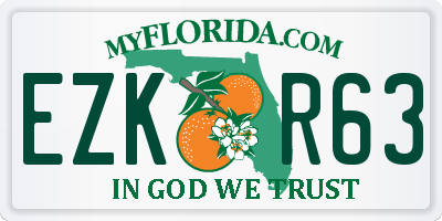 FL license plate EZKR63