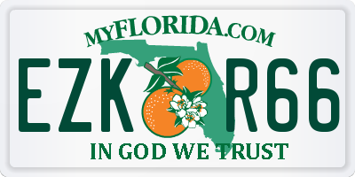 FL license plate EZKR66