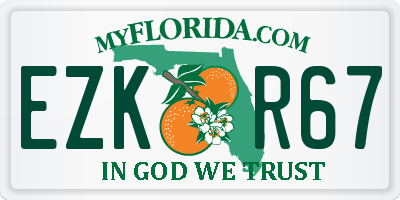 FL license plate EZKR67