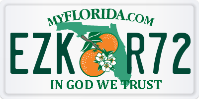 FL license plate EZKR72