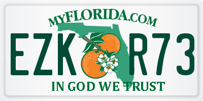 FL license plate EZKR73