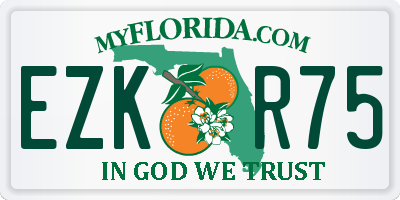 FL license plate EZKR75