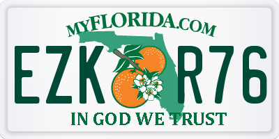 FL license plate EZKR76