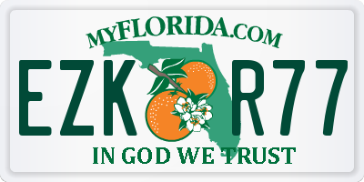 FL license plate EZKR77