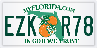 FL license plate EZKR78