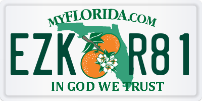 FL license plate EZKR81