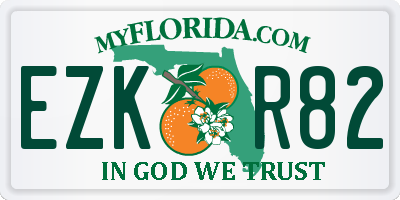 FL license plate EZKR82