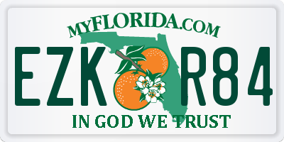 FL license plate EZKR84