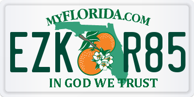 FL license plate EZKR85