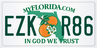 FL license plate EZKR86