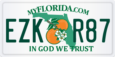 FL license plate EZKR87