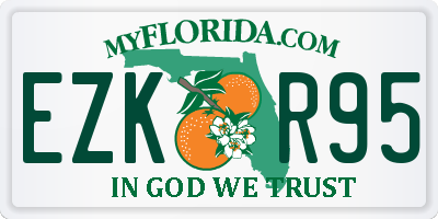 FL license plate EZKR95