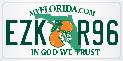 FL license plate EZKR96