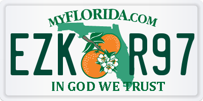 FL license plate EZKR97