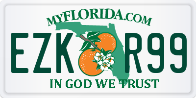 FL license plate EZKR99