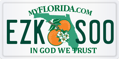 FL license plate EZKS00