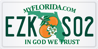 FL license plate EZKS02