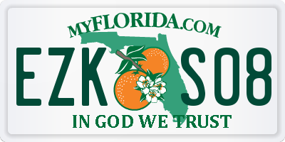 FL license plate EZKS08