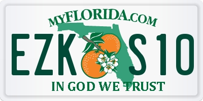 FL license plate EZKS10